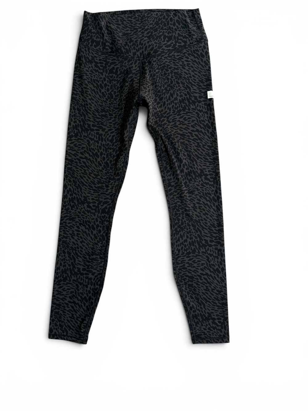 Vuori Black Leopard Performance Leggings | Size Medium | Like New